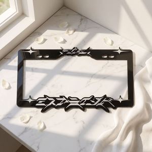 Cadre de plaque d'immatriculation de voiture portable en nylon 3D personnalisé de haute qualité, imprimé UV, décoratif, taille standard universelle pour auto - Product Image 1