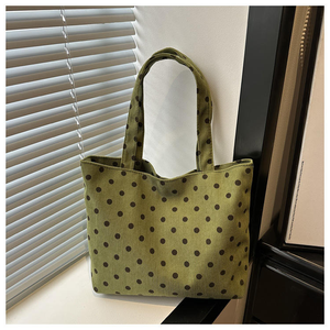 Bolso Tote 2026 de Lona para Mujer, Estilo Coreano Chic, con Estampado de Puntos, Gran Capacidad, Moderno, Versátil, Ligero y Minimalista - Product Image 2