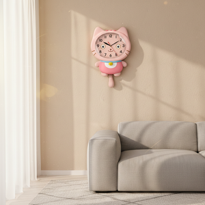 <span class=keywords><strong>Orologio</strong></span> da Parete a Forma di <span class=keywords><strong>Gatto</strong></span> Cartoon, Design Minimalista <span class=keywords><strong>con</strong></span> Coda Oscillante, per Ufficio, Casa, Decorazione, Uso Bambini - Product Image 3