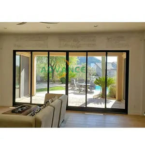 Thermal Break Aluminium Soft Close Glass Patio Doors Aluminum Sliding Door