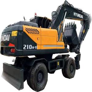 Excavadora de orugas hidráulica Hyundai original usada en buenas condiciones precio bajo 210W-9t 2018 modelo Motor de 20 toneladas - Product Image 4