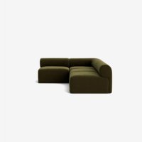 Canapé d'angle moderne de luxe en tissu, confortable et rembourré, pour salon - Offre spéciale - Longueur totale indiquée