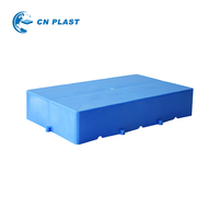 Palette en plastique HDPE mini sécurisée, simple face, haute capacité de charge, entrée bidirectionnelle, manipulation facile, protège les marchandises lors du transport longue distance