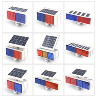 Feux de signalisation solaires LED à modes multi-clignotants, balise stroboscopique à haute intensité, rétro-réfléchissante prismatique pour la construction routière et les situations d'urgence