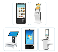 Kiosque de billetterie en libre-service de 23,6'' avec code QR et reconnaissance faciale (SDK activé), sur pied, pour sites touristiques et cinémas