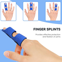 Attelle de doigt de déclenchement universelle bleue pour le soulagement de l'entorse de douleur d'arthrite