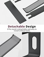 Support de moniteur de bureau ergonomique détachable avec rangement inférieur, support pour ordinateur portable en aluminium pour le bureau (un seul niveau)