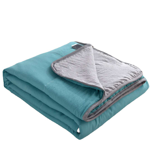 Lit d'été en polyester super doux basse quantité minimale de commande Couverture de jet de refroidissement doubie face avec logo imprimé personnalisé - Product Image 4