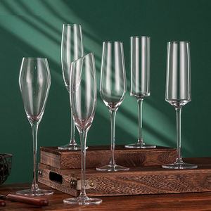 Mini petit géant Extra Large clair en vrac en gros flûtes à <span class=keywords><strong>Champagne</strong></span> en verre pour mariage 6oz 9oz 12oz 200 verres à flûte mince oblique - Product Image 6