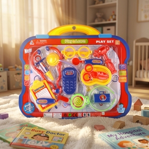 Educational High Quality Pretend Play Plastic Funny <strong>Doctor</strong> Games Kits Toys case Children Kids <strong>Doctor</strong> Play <strong>Set</strong> for Kids Toy Girl - Product Image 2