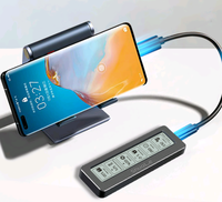NVMe NGFF Enclosure 20Gbps PCIE SATA SSD Case USB3.2 GEN2X2 M.2 2280/2260/2242 Adaptor Pembaca SSD M-key/B+M Key dengan Layar LCD