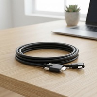 Kabel OEM USB3.1 Tipe-C Male to Male dengan Sekrup Ganda, Pengisian Cepat 3A, 1m, Pelindung Jalinan untuk Kamera Industri & USB3 Vision