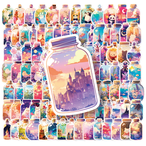 Cute Cartoon Mexican Food Taco Adesivos decorativos 50pcs PVC para Car Wall Bottle Laptop Chic Cactus Mexican Home Decoration - Product Image 6