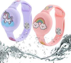 Bande dessinée Silicone souple réglable étanche enfants <span class=keywords><strong>Bracelet</strong></span> pour animaux de compagnie bracelets support pour Airtag montre bande pour enfant en bas âge - Product Image 1