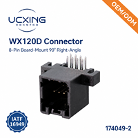 174049-2 WX-120D Connecteur de faisceau de câbles automobile 8-20 broches, angle droit 90 degrés, pas de 2,5 mm, 3A 12V, en stock, OEM ODM