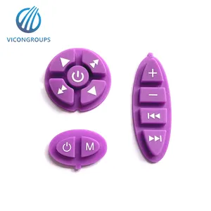 Custom silicone rubber push button