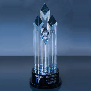 Crystal <b>Trophy</b> Laser <b>Engraved</b> 26-30cm Durable For Awards Events Gifts - Product Image 3