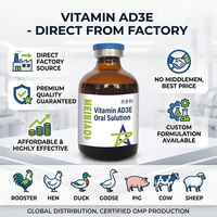 Solution liquide orale AD3E à double administration, vitamines et acides aminés de qualité alimentaire pour l'alimentation et l'eau potable de tous les animaux d'élevage