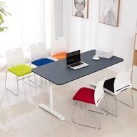 Chaise de bureau exécutive ergonomique moderne et confortable, empilable, en tissu nylon, avec structure métallique, base coulissante, dossier ouvert, pour visiteur ou chambre à coucher
