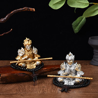Figurine d'action en résine style chinois Black Myth Wukong, petite décoration pour voiture, salon, bureau, table à thé, jouet fantaisie, cadeau