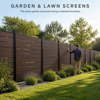 Échantillons Gratuits Panneaux de Clôture WPC Ignifuges Résistants aux Intempéries Clôture Extérieure pour l'Intimité Panneaux Muraux de Jardin DIY