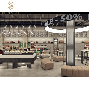 Tienda de zapatos decorativa, gabinete de sala de exposición, diseño montado en la pared, tienda de zapatos, muebles, estante de exhibición de zapatos - Product Image 3