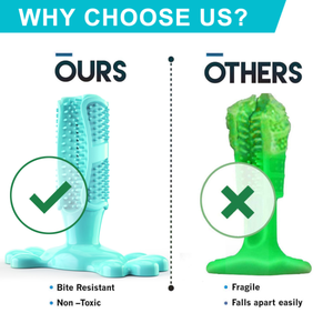 סיטונאי Custom בטיחות רך מקל גומי לחיות מחמד כלב שן טיפול ניקוי מברשת שיניים מקל - Product Image 4