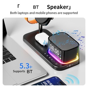 Estación de Carga Inalámbrica Magnética Multifuncional de Lujo 5 en 1 de 25W para Samsung y iPhone con Altavoz Bluetooth y Luz C09 Plus - Product Image 2