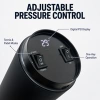 Régleur de pression de balle à contrôle précis avec double compatibilité pour tennis et padel, recharge USB pour magasin