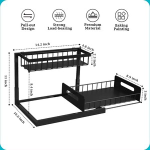 Organisateur sous <span class=keywords><strong>armoire</strong></span> en métal <span class=keywords><strong>à</strong></span> 2 niveaux Organisateur de salle de bain en forme de <span class=keywords><strong>L</strong></span> Organisateurs et rangement pour <span class=keywords><strong>l</strong></span>'organisation de la maison - Product Image 2