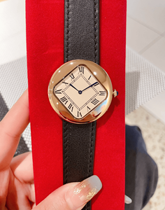 Reloj mecánico automático moderno y elegante con esfera empotrada en forma de diamante, correa de piel de becerro, resistente al agua para uso diario - Product Image 2