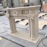 Cheminée en marbre PAIA STONE, insert moderne pour hôtel, avec télécommande, pierre personnalisée, beige antique