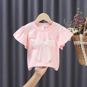 Nuove Magliette Casual per Bambine, Lavorate a Maglia e Ricamate, 100% Cotone, Manica Corta con Stampa di Personaggi - Indispensabili per i Bimbi - Product Image 3