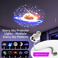 Projecteur USB TSINYE, veilleuse à double usage pour voiture/chambre, LED, ambiance romantique, commande par touches, matériau ABS, lumière intelligente