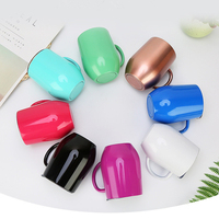 Mug isotherme promotionnel en acier inoxydable 12 oz, couleurs personnalisées, écologique, certifié CIQ, avec poignée et couvercle, isolation thermique 6-12 heures