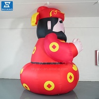 Personnalisé gonflable dieu de la richesse argent dieu dessin animé mascotte gonflable personnage sculpture gonflable publicité gonflable