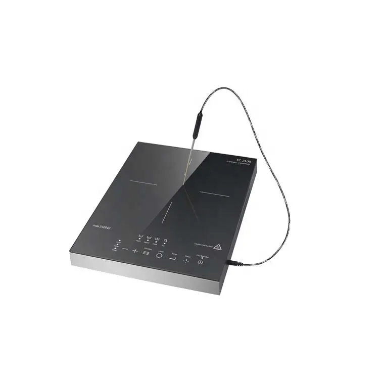 Table de cuisson à Induction Portable, 2100W, avec contrôle de la sonde thermique, pour cuisinière à Induction, GS/CE