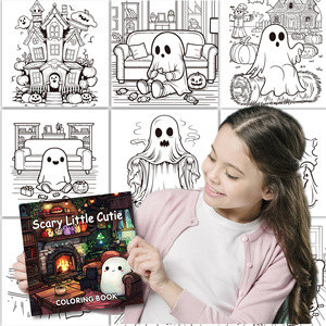 Petit livre de coloriage effrayant pour enfants et adultes avec effrayantes petites créatures effrayantes mignonnes livres de coloriage imprimés personnalisés pour enfants adultes - Product Image 2