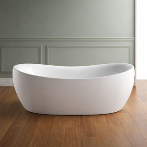 Freestanding Modern Acrylic Bathtubs 1 Person Eco-Friendly <b>Japanese</b> <b>Soak</b> <b>Tub</b> with Drainer and Faucet Included - Product Image 3