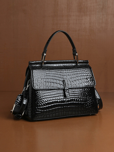 Mifaktory Factory Customized crocodile Pattern Ladies Handbags Fashionable Bright Leather High Quality Shoulder <b>Bag</b> - Product Image 2