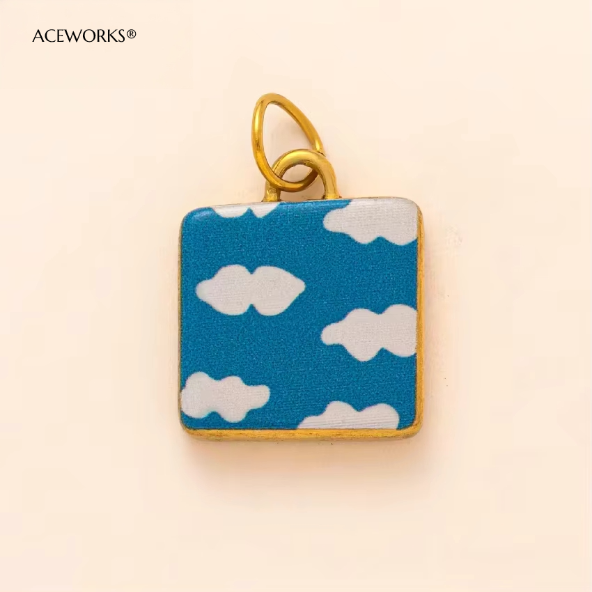 Blue White Clouds Charm