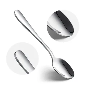 Custom Stainless Steel Coffee Scoops Spoon Small Pointed Tea Spoon with Square Handle