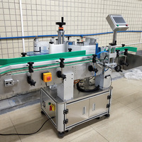 Machine d'étiquetage automatique pour bouteilles rondes en verre et en plastique, machine d'étiquetage adhésif pour bouteilles d'eau, prix bas