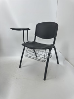 Chaise d'école en plastique avec bureau d'écriture et porte-livres en fil métallique, chaise d'élève en PP durable pour les meubles de classe modernes, écoles