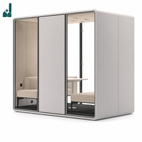 Cabine téléphonique insonorisée pour bureau, cabine acoustique en verre avec prise électrique pour bureau à domicile, studio en plein air et école