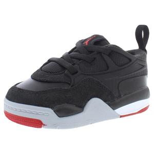 รองเท้าเด็ก Jordan 4 Rm สีดำ แดงวาร์ซิตี้ เทาหมาป่า สไตล์บาสเก็ตบอล - Product Image 1