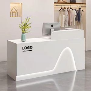 Retail Shop and Convenience Store Cash <b>Reception</b> Table <b>Counter</b> Cashier Normal Supermarket <b>Reception</b> Desk - Product Image 1