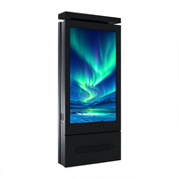 Écran tactile double face haute luminosité 55 pouces 4K Android étanche IP65 pour affichage numérique extérieur sur pied