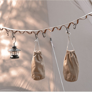 Corde de suspension extérieure, pour auvent de voyage, corde à linge portable, crochet de fixation pour voiture - Product Image 2