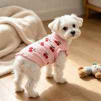 FIRSTWELL Gilet Rose Moderne Classique Blanc Confortable Portable Réglable Mignon Motif Animal Hiver Tissu Tricoté Vacances Décontracté Chats